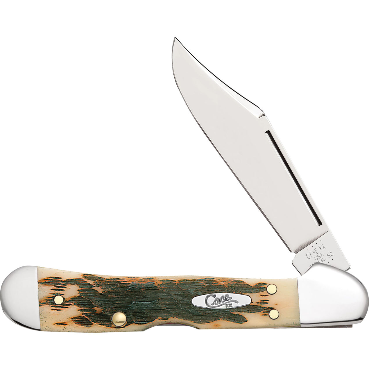 Knives Case Cutlery  CAE MINI COPPERLOCK AMBER BONE